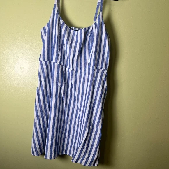 Old navy Blue and White Striped Dress - Picture 2 of 6